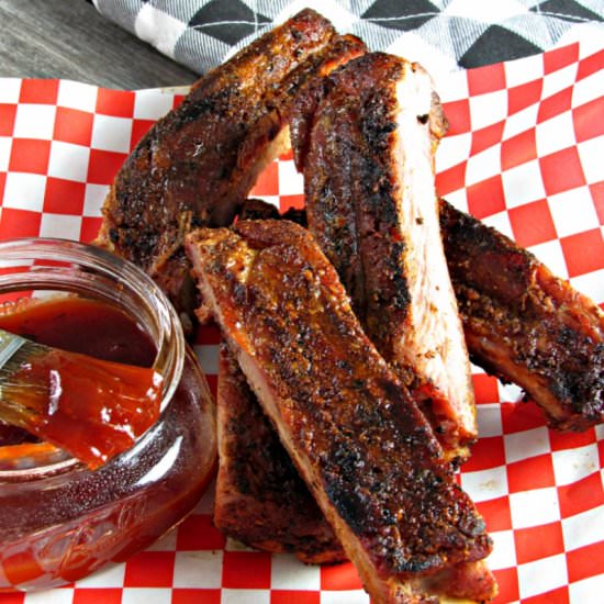 Grilled Pork Ribs & Beerbecue Sauce