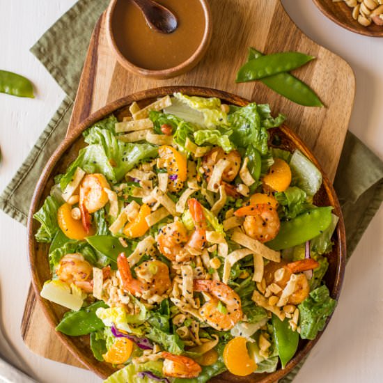 Shrimp Salad Spicy Peanut Dressing