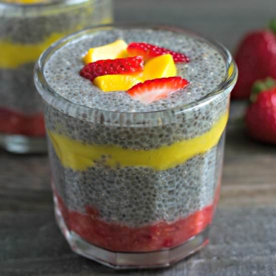 Strawberry Mango Chia Pudding