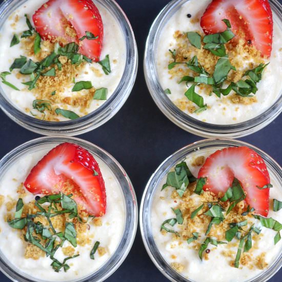 Ricotta Mango Basil Parfaits