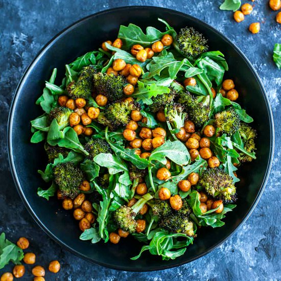 Roasted Broccoli Chickpea Salad