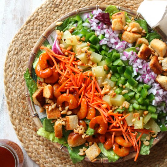 BBQ Shrimp Rainbow Cobb Salad