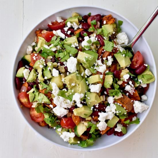 double bean corn & avocado salad
