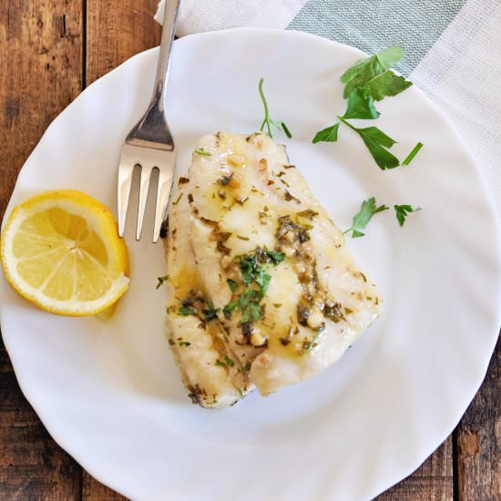 Hake in a White Wine Sauce