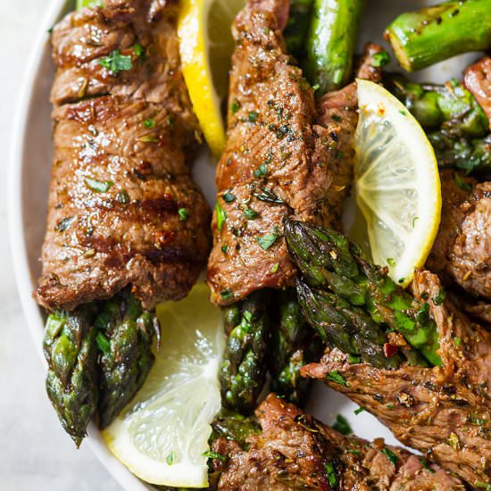 Asparagus & Steak Fajita Roll-Ups