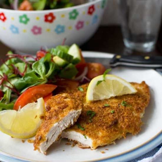 Crispy Mustard Parmesan Chicken