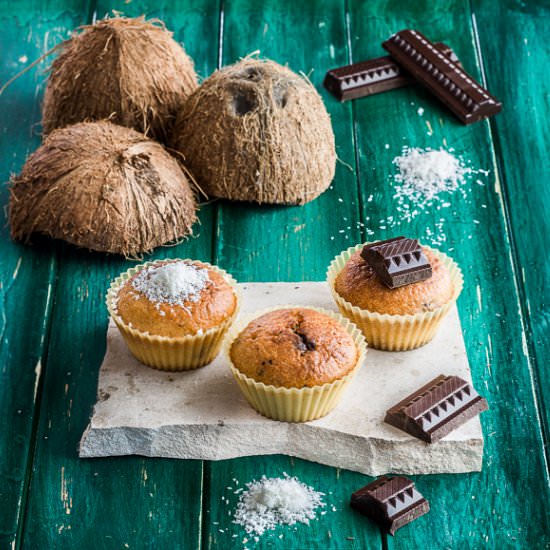 Coconut and Chocolate Muffins