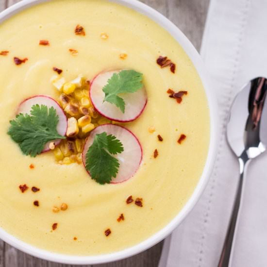 Chilled Coconut Creamed Corn Soup