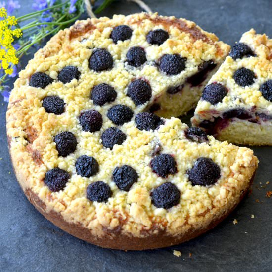 Lemon-Cherry Ricotta Cake