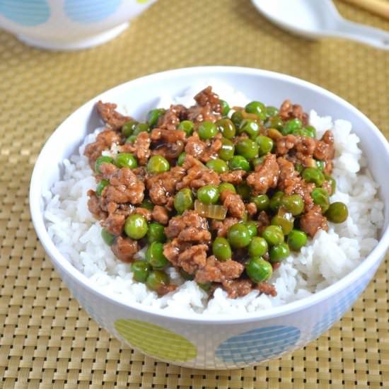 Beef and Peas Rice Bowls