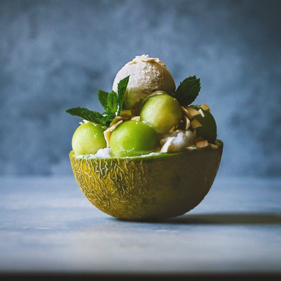 Galia Melon Bingsu w/ Coconut
