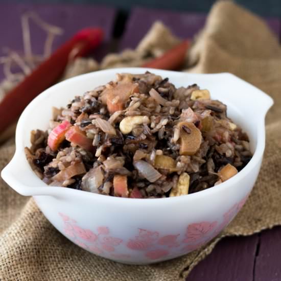Rhubarb Wild Rice Pilaf