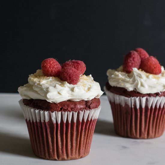 Beet Red Velvet Cupcakes