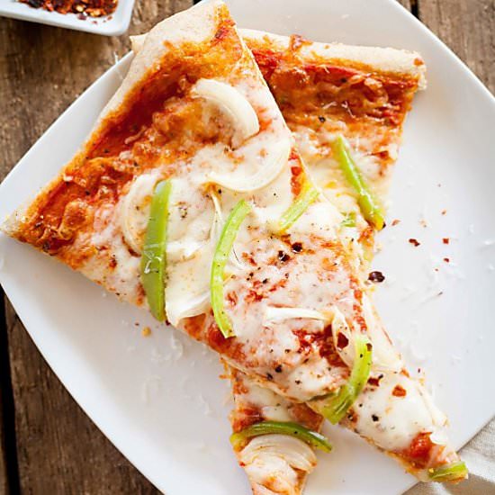 Onion and Green Pepper Pizza