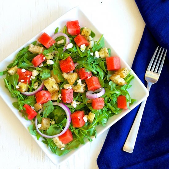 Watermelon Panzanella Salad