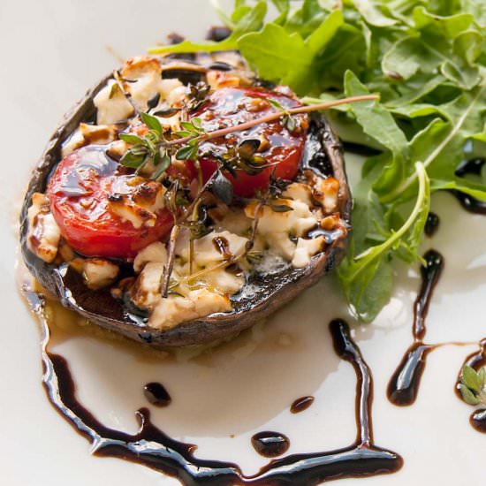 Feta and Tomato Stuffed Portobello