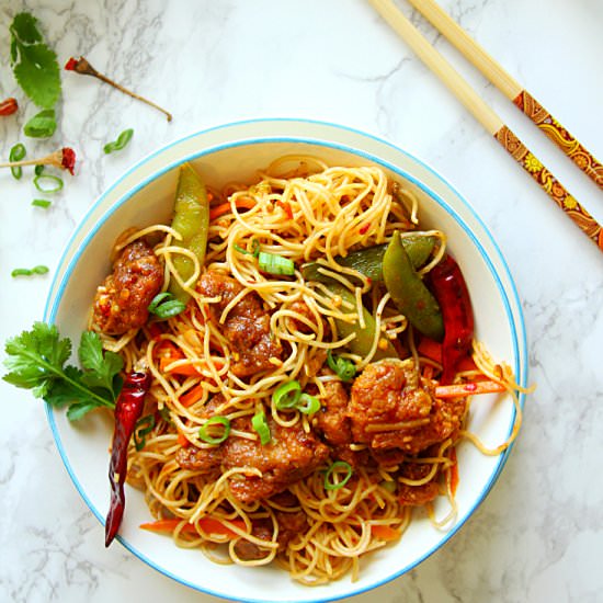 SPICY SZECHUAN CHICKEN NOODLE BOWL