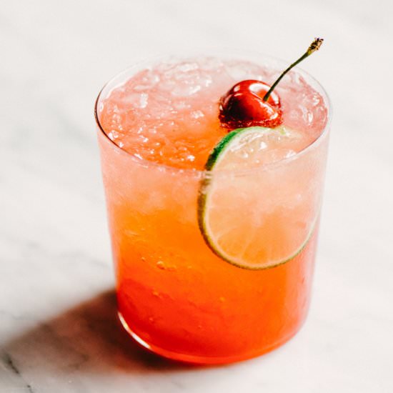 Cherry Gin Rickey Summer Cocktial