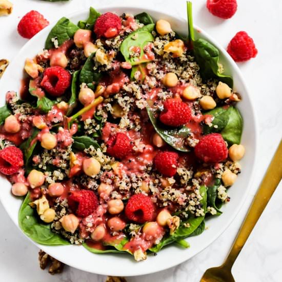 Quinoa Spinach Salad (v & gf)