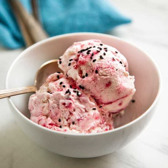 Sweet & Sour Strawberry Semifreddo