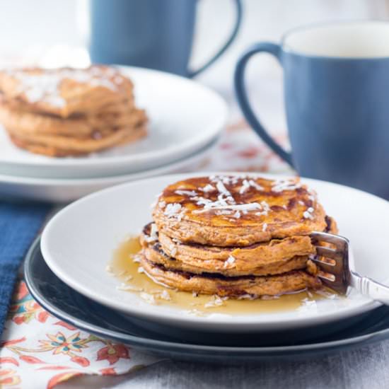 Sweet Potato Protein Pancakes