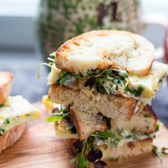 Herb Omelette Breakfast Sandwich