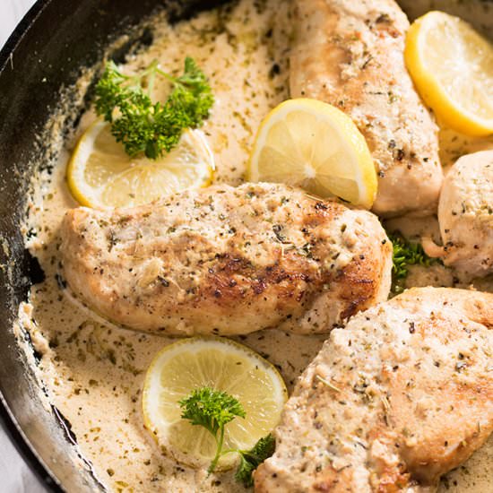Creamy Lemon Garlic Chicken
