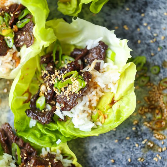 Korean Beef Lettuce Wraps