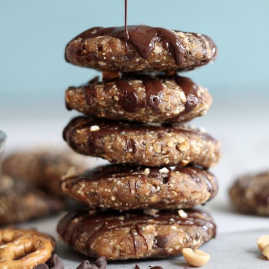 No Bake PB Pretzel Cookies