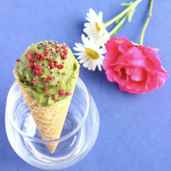 Vegan Matcha Sweet Potato Ice Cream