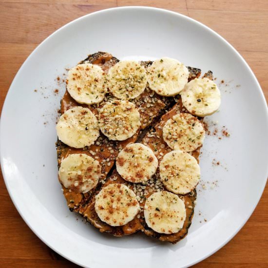 Nut-butter Banana Toast