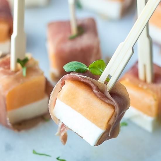 Cantaloupe and Prosciutto Appetizer