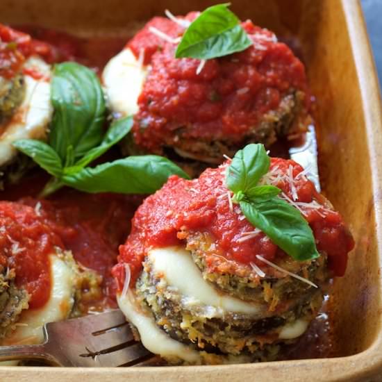 Eggplant Parmesan Stacks