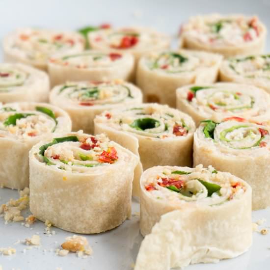 Sun-Dried Tomato + Basil Pinwheels