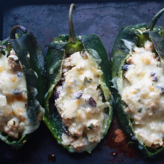 Healthy Turkey Chiles Rellenos