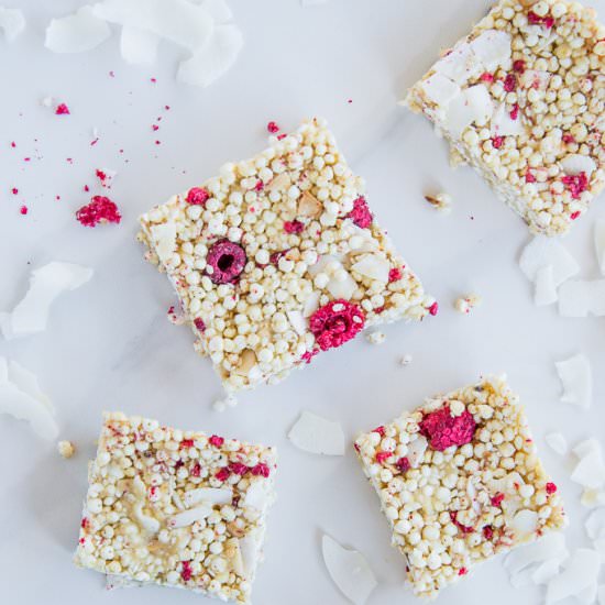 Raspberry & Tahini Millet Squares