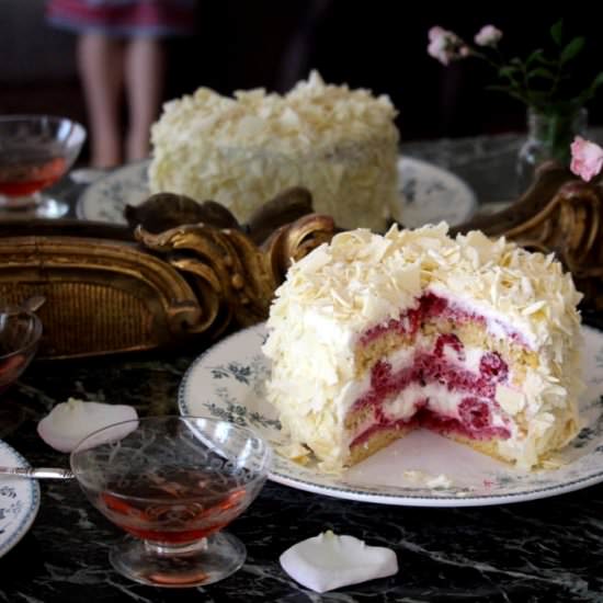Raspberry and White Chocolate Cake