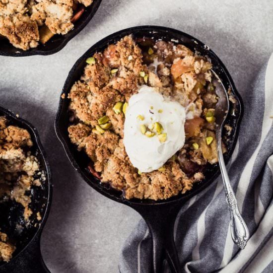 Maple Bourbon Peach Crumble