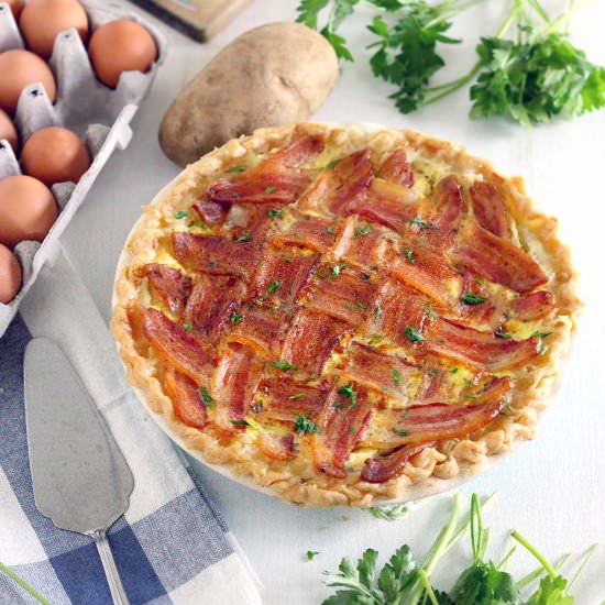 Breakfast Pie with Bacon Crust