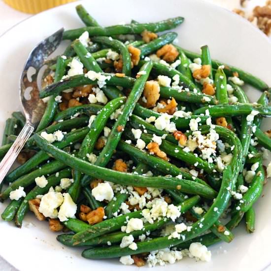 Green Beans w/ Bleu Cheese + Walnut