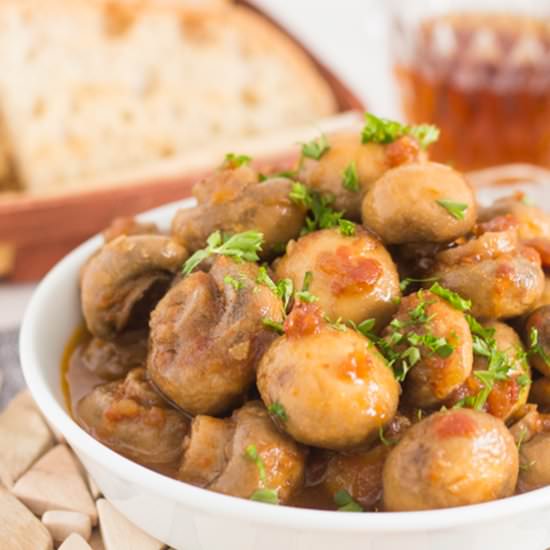 Sherry Marinated Mushrooms