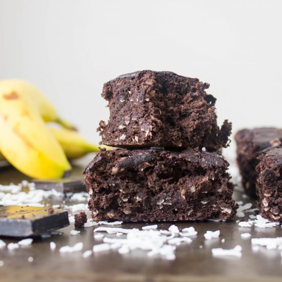 Banana Coconut Brownies