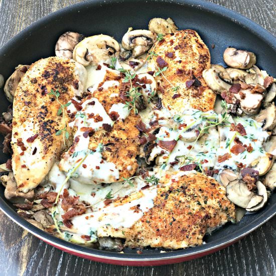Bacon Mushroom Chicken with Thyme