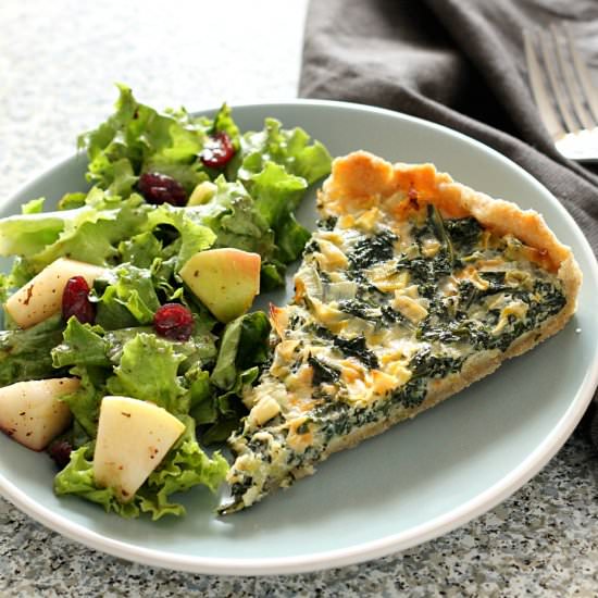 Kale and Leek Quiche