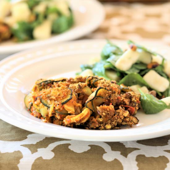 Zucchini Rice With Red Pepper Pesto