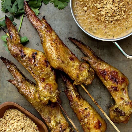 Grilled Satay Chicken Wings