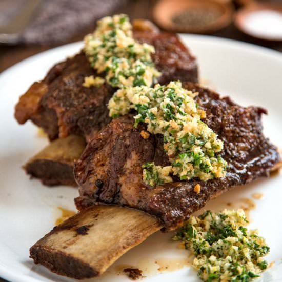 Baked Beef Short Ribs w/ Gremolata