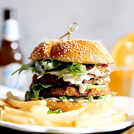 Quinoa-Lentil Veggie Burgers