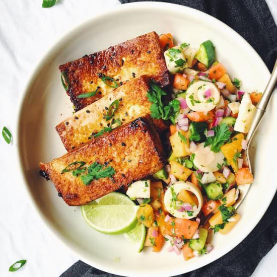 Tropical Vegan Ceviche & Tangy Tofu