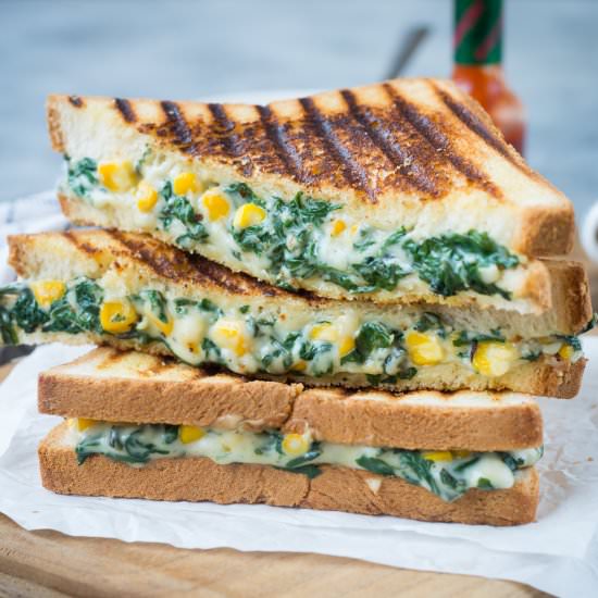 Spinach Corn Sandwich